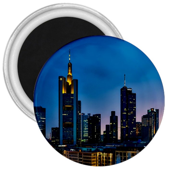 Frankfurt Germany Panorama City 3  Magnets