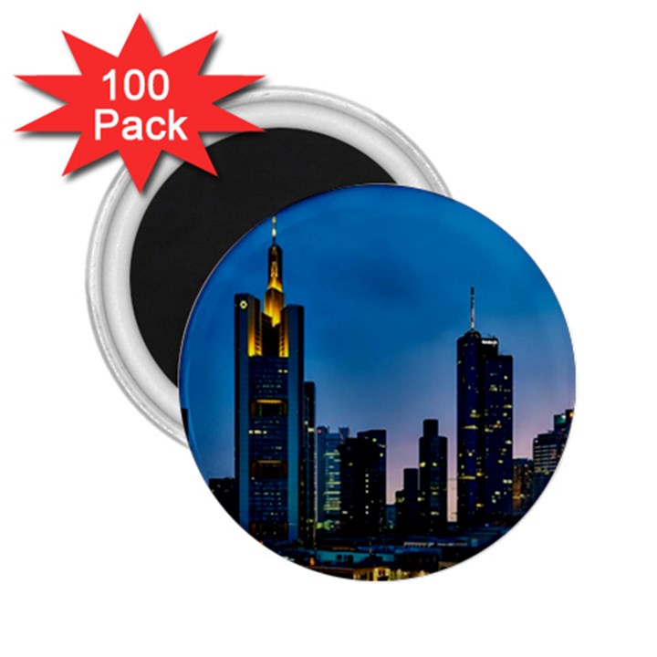 Frankfurt Germany Panorama City 2.25  Magnets (100 pack) 