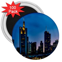 Frankfurt Germany Panorama City 3  Magnets (100 Pack) by Simbadda