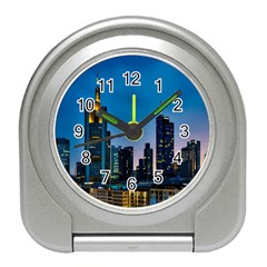 Frankfurt Germany Panorama City Travel Alarm Clocks by Simbadda