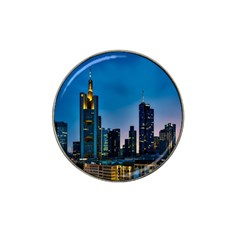 Frankfurt Germany Panorama City Hat Clip Ball Marker (4 Pack) by Simbadda