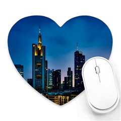 Frankfurt Germany Panorama City Heart Mousepads by Simbadda