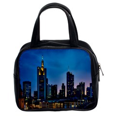 Frankfurt Germany Panorama City Classic Handbags (2 Sides) by Simbadda