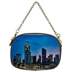 Frankfurt Germany Panorama City Chain Purses (one Side)  by Simbadda