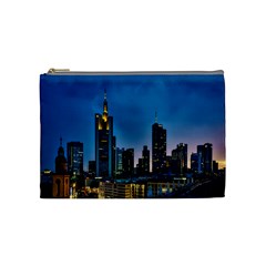 Frankfurt Germany Panorama City Cosmetic Bag (medium)  by Simbadda