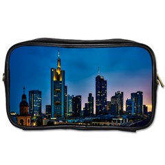 Frankfurt Germany Panorama City Toiletries Bags by Simbadda