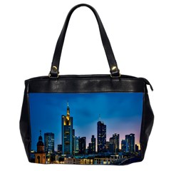 Frankfurt Germany Panorama City Office Handbags (2 Sides)  by Simbadda