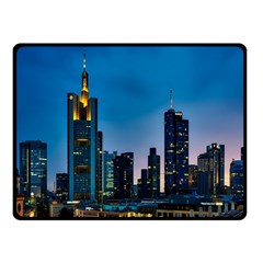 Frankfurt Germany Panorama City Fleece Blanket (small) by Simbadda