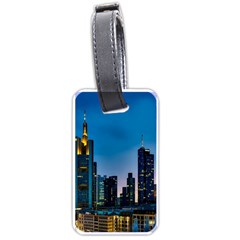 Frankfurt Germany Panorama City Luggage Tags (one Side)  by Simbadda