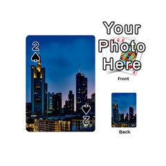 Frankfurt Germany Panorama City Playing Cards 54 (mini)  by Simbadda