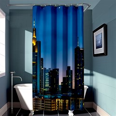 Frankfurt Germany Panorama City Shower Curtain 36  X 72  (stall)  by Simbadda