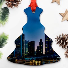 Frankfurt Germany Panorama City Ornament (christmas Tree)  by Simbadda