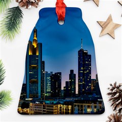 Frankfurt Germany Panorama City Bell Ornament (two Sides) by Simbadda