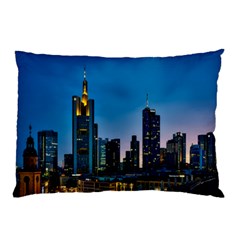 Frankfurt Germany Panorama City Pillow Case (two Sides) by Simbadda