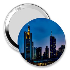 Frankfurt Germany Panorama City 3  Handbag Mirrors by Simbadda