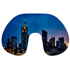 Frankfurt Germany Panorama City Travel Neck Pillows by Simbadda