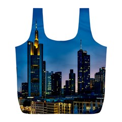 Frankfurt Germany Panorama City Full Print Recycle Bags (l)  by Simbadda