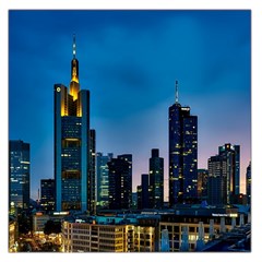 Frankfurt Germany Panorama City Large Satin Scarf (square) by Simbadda