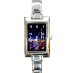 Toronto City Cn Tower Skydome Rectangle Italian Charm Watch by Simbadda