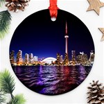 Toronto City Cn Tower Skydome Ornament (Round) Front