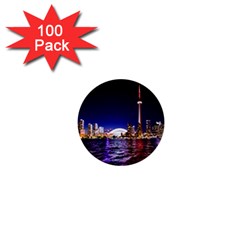 Toronto City Cn Tower Skydome 1  Mini Buttons (100 Pack)  by Simbadda