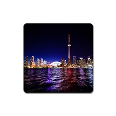 Toronto City Cn Tower Skydome Square Magnet by Simbadda