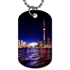 Toronto City Cn Tower Skydome Dog Tag (two Sides) by Simbadda