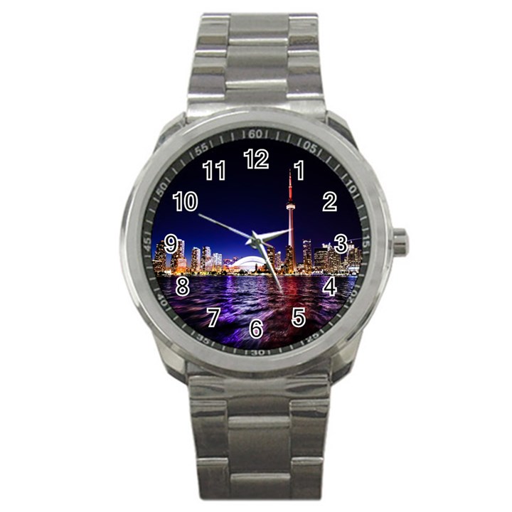 Toronto City Cn Tower Skydome Sport Metal Watch