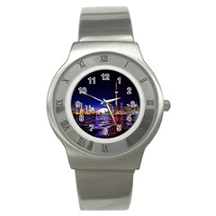 Toronto City Cn Tower Skydome Stainless Steel Watch by Simbadda