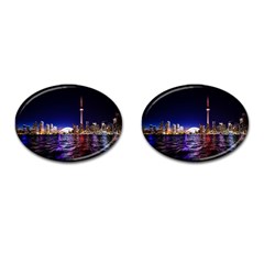 Toronto City Cn Tower Skydome Cufflinks (oval) by Simbadda