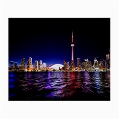 Toronto City Cn Tower Skydome Small Glasses Cloth (2-side) by Simbadda