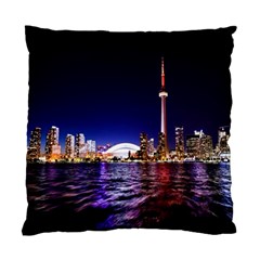 Toronto City Cn Tower Skydome Standard Cushion Case (two Sides) by Simbadda