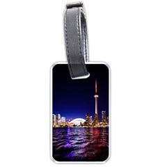 Toronto City Cn Tower Skydome Luggage Tags (one Side)  by Simbadda