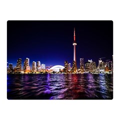 Toronto City Cn Tower Skydome Double Sided Flano Blanket (mini)  by Simbadda