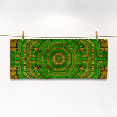 Wonderful Mandala Of Green And Golden Love Cosmetic Storage Cases by pepitasart