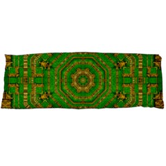 Wonderful Mandala Of Green And Golden Love Body Pillow Case Dakimakura (two Sides) by pepitasart