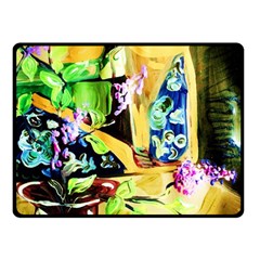 Lilac On A Countertop Double Sided Fleece Blanket (Small) 