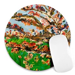 Coral Tree Round Mousepads by bestdesignintheworld