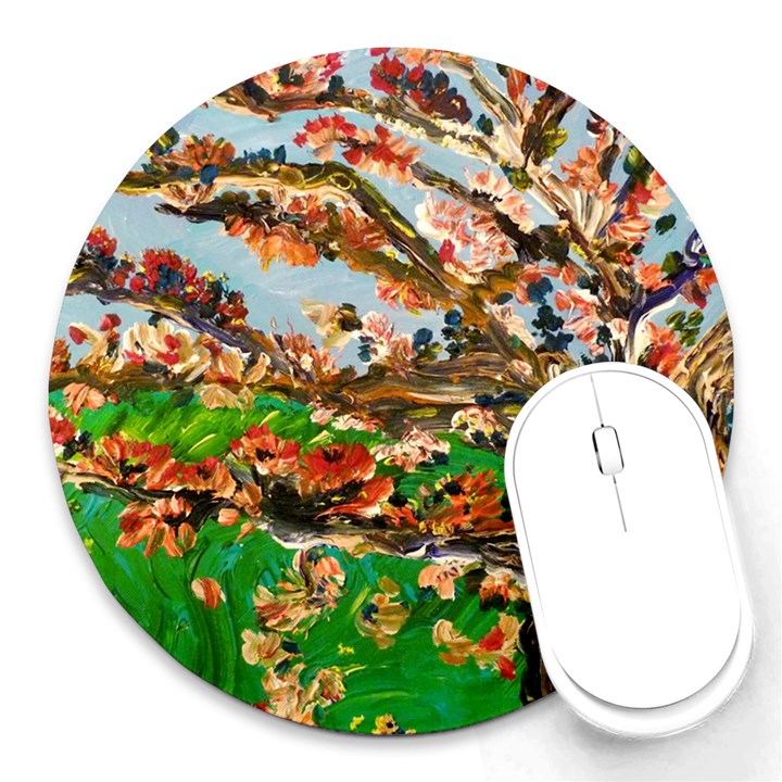 Coral Tree Round Mousepads