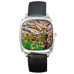 Coral Tree Square Metal Watch by bestdesignintheworld