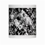 Black And White Patchwork Pattern White Mugs Center