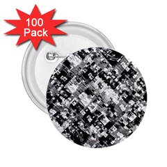 Black And White Patchwork Pattern 2 25  Buttons (100 Pack)  by dflcprints