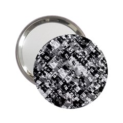 Black And White Patchwork Pattern 2 25  Handbag Mirrors by dflcprints