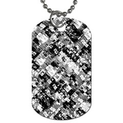 Black And White Patchwork Pattern Dog Tag (two Sides) by dflcprints