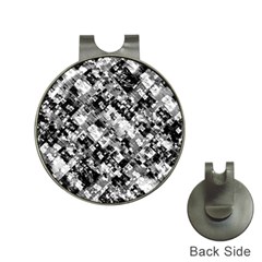 Black And White Patchwork Pattern Hat Clips With Golf Markers by dflcprints