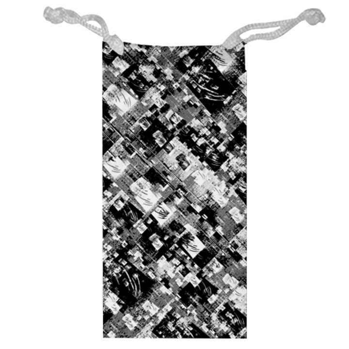 Black And White Patchwork Pattern Jewelry Bag