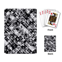 Black And White Patchwork Pattern Playing Card by dflcprints