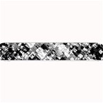 Black And White Patchwork Pattern Small Bar Mats 24 x4  Bar Mat