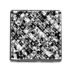 Black And White Patchwork Pattern Memory Card Reader (square) by dflcprints