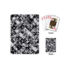 Black And White Patchwork Pattern Playing Cards (mini)  by dflcprints